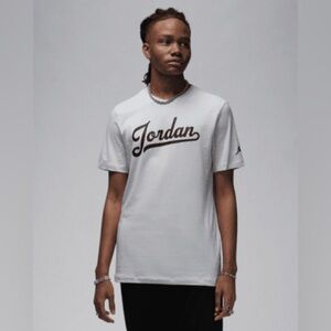 Jordan Flight MVP Jumpman Logo Gray Short Sleeve T-Shirt Men’s Medium M